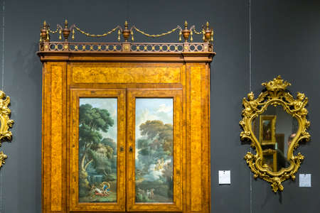 MODENA, ITALY â€“ FEBRUARY 15, 2019: Priceless  artworks offered for sale by antique dealers...