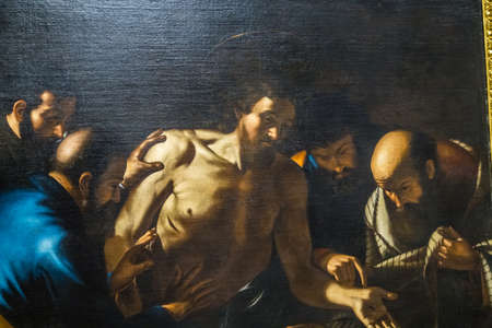 MODENA, ITALY â FEBRUARY 15, 2019: Priceless  artworks offered for sale by antique dealers during Modenantiquaria the most visited high quality antiques fair in Italyのeditorial素材