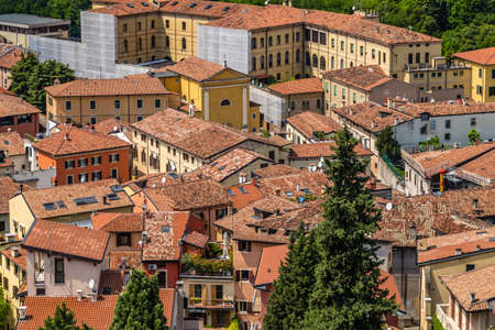 Amazing panorama of the ancient buildings of Veronaの写真素材