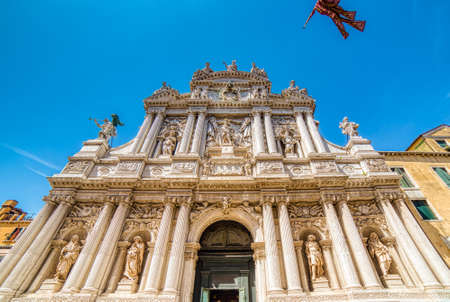 VENEZIA, ITALY â MAY 31, 2019: sunlight enlightening the church of Santa Maria del Giglio in Veneziaのeditorial素材