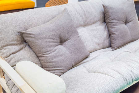 pillows and sofa of organic cotton