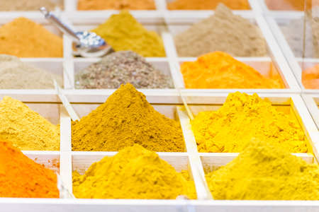 exhibition of yellow spice powders