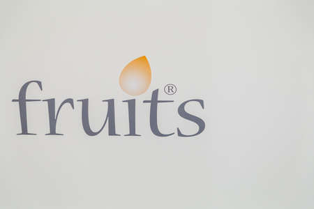 BOLOGNA (BO), ITALY - MARCH 18, 2019: light is enlightening FRUITS logo at COSMOPROF, trade show of...