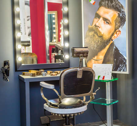 BOLOGNA (BO), ITALY - MARCH 18, 2019: light is enlightening equipment at COSMOPROF, trade show of the beauty industryのeditorial素材