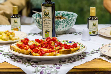 BOLOGNA (BO), ITALY - SEPTEMBER 6, 2019: lights are enlightening products at SANA 2019, 31st international exhibitionof organic and natural productsのeditorial素材