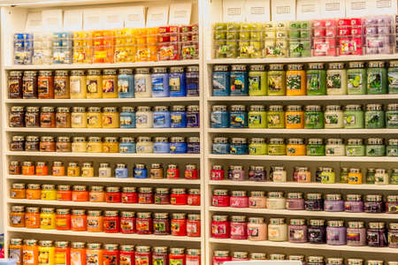 BOLOGNA (BO), ITALY - SEPTEMBER 6, 2019: lights are enlightening products at SANA 2019, 31st international exhibitionof organic and natural productsのeditorial素材