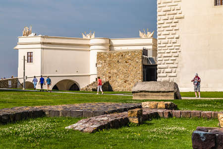 BRATISLAVA, SLOVAKIA - AUGUST 28, 2019: tourists visiting Bratislava, capital city of Slovakiaのeditorial素材