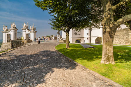 BRATISLAVA, SLOVAKIA - AUGUST 28, 2019: tourists visiting Bratislava, capital city of Slovakiaのeditorial素材