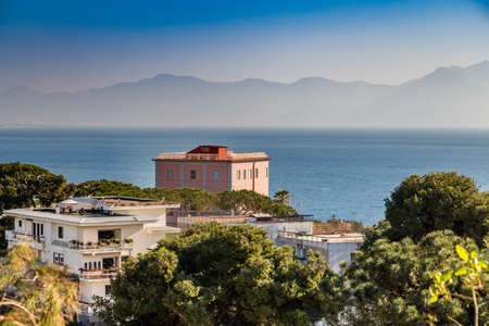 breathtaking view of the gulf of Naples in Italyの写真素材