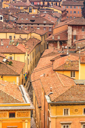 cityscape of Bologna in a winter dayの写真素材