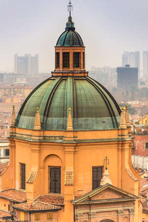 cityscape of Bologna in a winter dayの写真素材