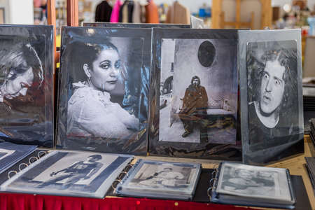 CESENA (FC) - FEBRUARY 16, 2020: lights are enlightening items for sale on stalls at antiques fair