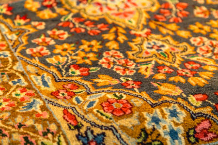 CESENA (FC) - FEBRUARY 17, 2019: lights are enlightening rugs for sale on stalls at antique fairのeditorial素材