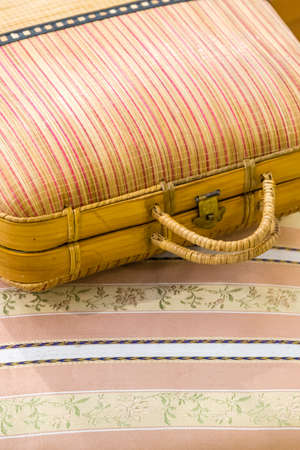 CESENA (FC) - FEBRUARY 17, 2019: lights are enlightening luggage for sale on stalls at antique fairのeditorial素材