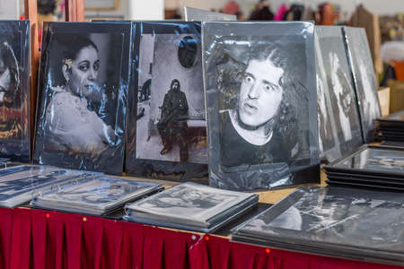 CESENA (FC) - FEBRUARY 16, 2020: lights are enlightening items for sale on stalls at antiques fair