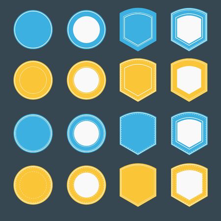 badge banner flat design setのイラスト素材