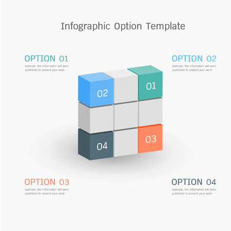 infographic option templateのイラスト素材