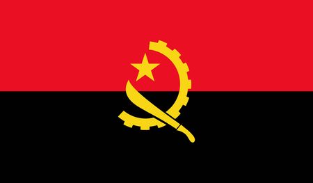 Angola flagのイラスト素材