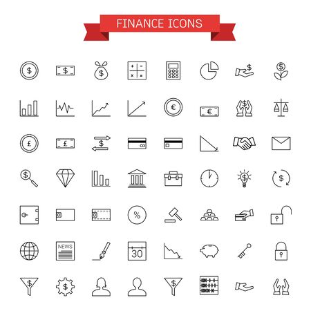 Finance iconsのイラスト素材