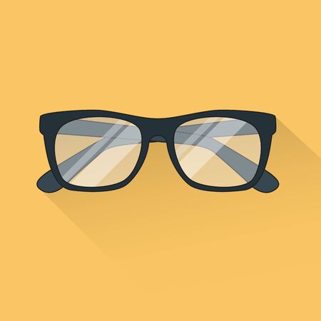vector glasses icon flat styleのイラスト素材