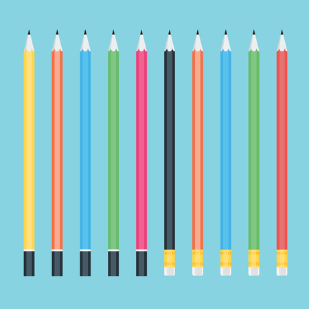 vector pencil icon flat styleのイラスト素材