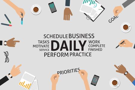 vector daily concept,templateのイラスト素材