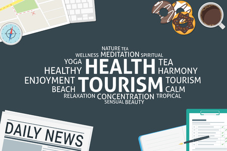 vector health tourism concept,templateのイラスト素材