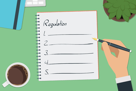 vector drawing regulation list conceptのイラスト素材