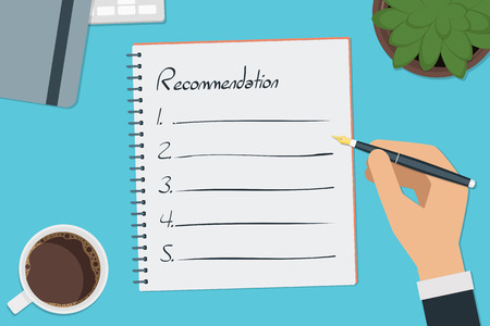 vector drawing recommendation list conceptのイラスト素材