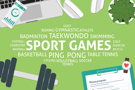 vector sport games concept,templateのイラスト素材