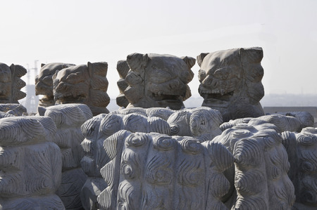 Stone lionの写真素材