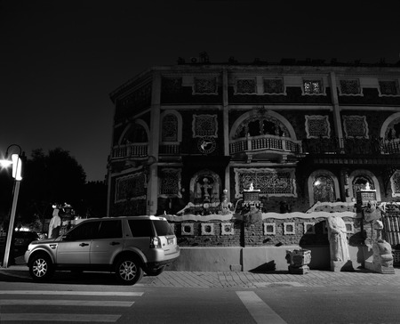 Night view of the Tianjin wudadaoのeditorial素材