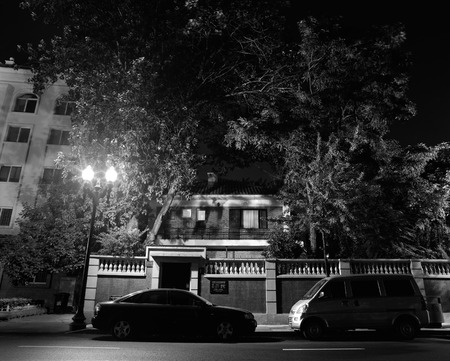 Night view of the Tianjin wudadaoのeditorial素材