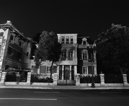 Night view of the Tianjin wudadaoのeditorial素材