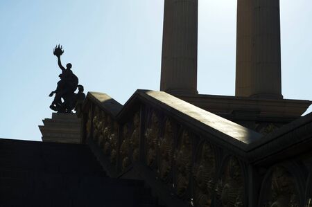 Light bridge in Tianjinの写真素材