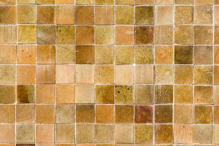 Yellow mosaic tiles