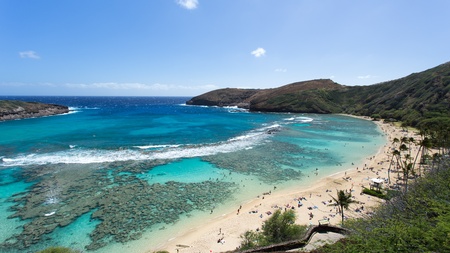 Hanauma bay, Snorkeling paradise in Hawaiiの写真素材