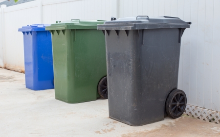 plastic recycle bin の写真素材