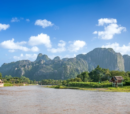 beautiful landscape of Vang Vieng,Laos 
