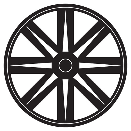 Bicycle wheel, vector formatのイラスト素材