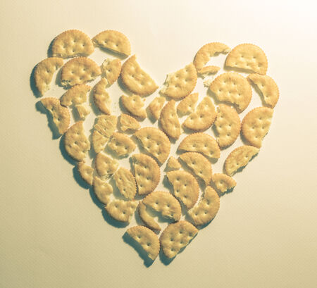 Brake biscuit with a shape of heart 