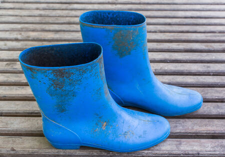 Blue farmer bootsの写真素材