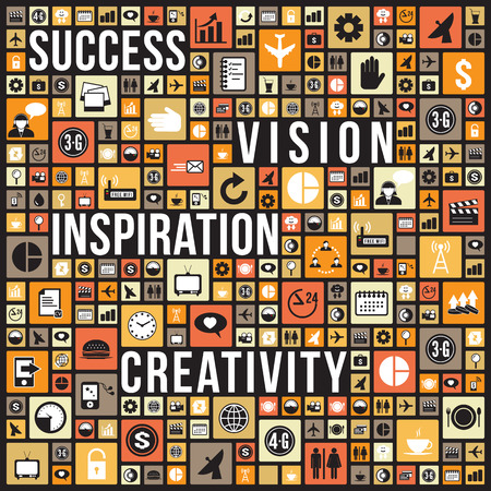 Business icons wallpaper background with business concept, vector formatのイラスト素材