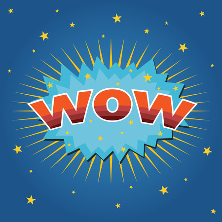 Wow bubble speech, vector formatのイラスト素材