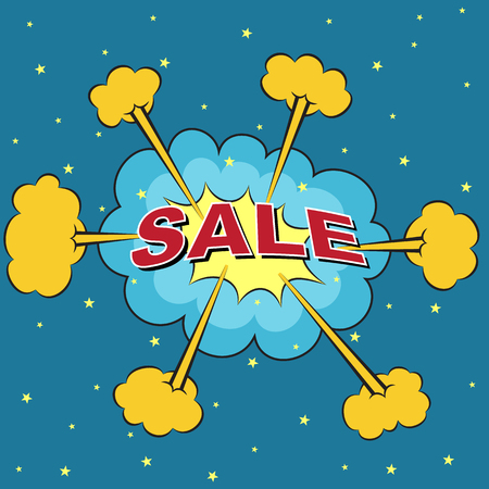 Sale comic bubble speech, vector formatのイラスト素材
