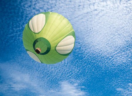 Hot air balloon with blue sky backgroundの写真素材