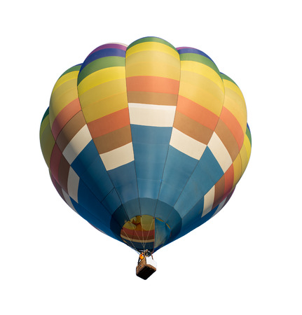 Hot air balloon isolated on white backgroundの写真素材