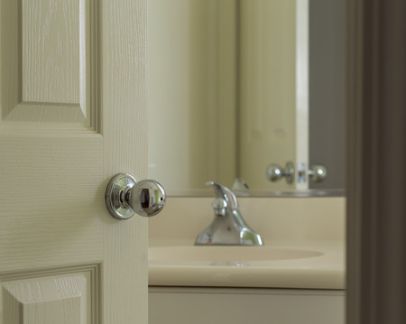 Bathroom door openの写真素材