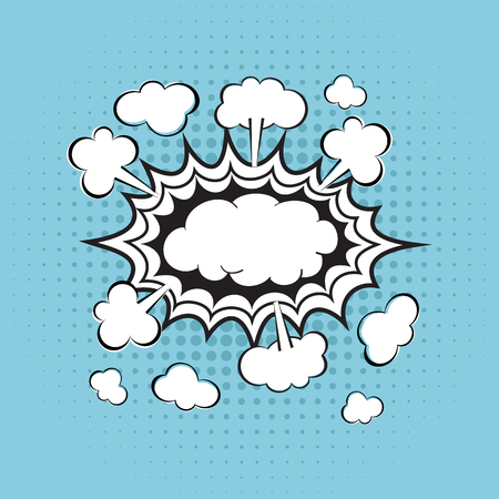 Comic speech bubble template backgroundのイラスト素材