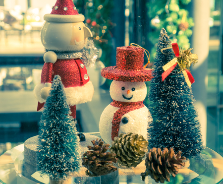 Christmas decoration with retro color effectedの写真素材